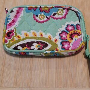 Vera Bradley Tutti Frutti Paisley and Multicolor Flower Zip Up Card Coin Holder